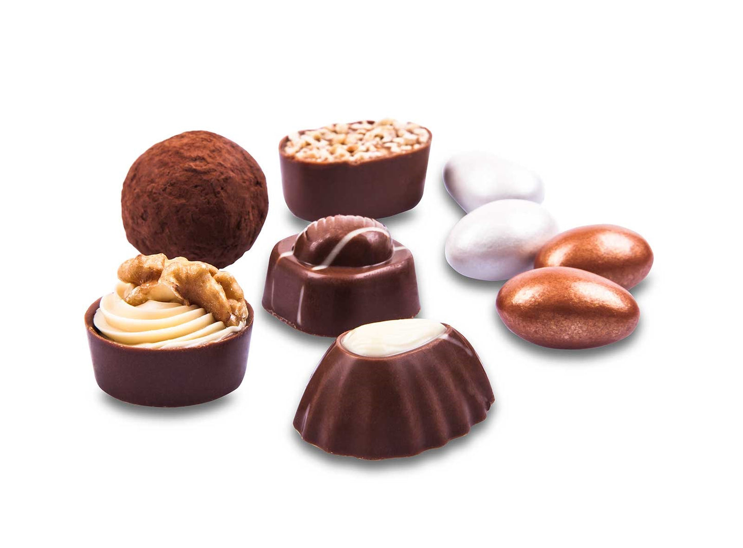 Bronz Badem Spesiyal Çikolata Kurumsal Bayram Seti 10000 Gr (20 Kutu X 500 Gr) Net 6120 Gr