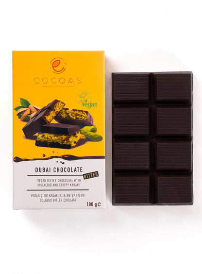 COCOAS VEGAN BİTTER TABLET DUBAİ ÇİKOLATASİ 180 gr