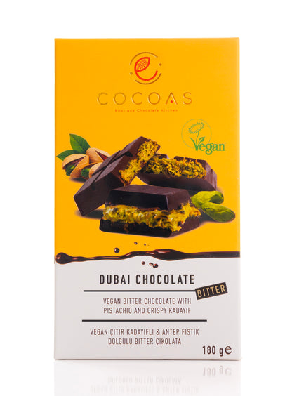 COCOAS VEGAN BİTTER TABLET DUBAİ ÇİKOLATASİ 180 gr