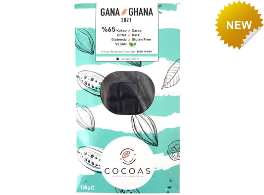 Cocoas Vegan Glutensiz Bitter Tablet Çikolata 100 Gr